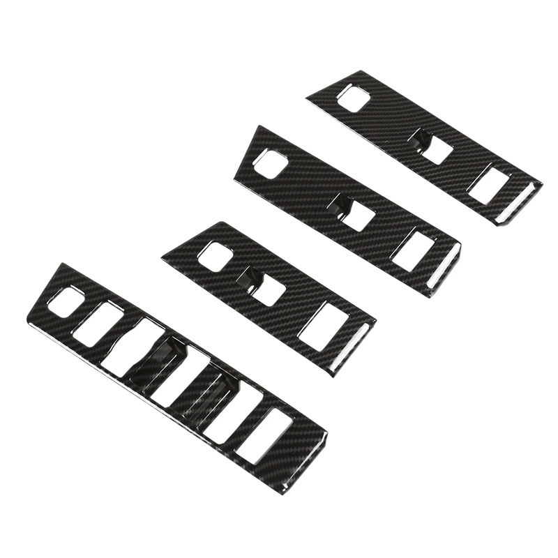

For Land Rover Aurora 2021 Carbon Fibre Inner Door Window Glass Lift Switch Button Panel Cover Trim 4Pcs