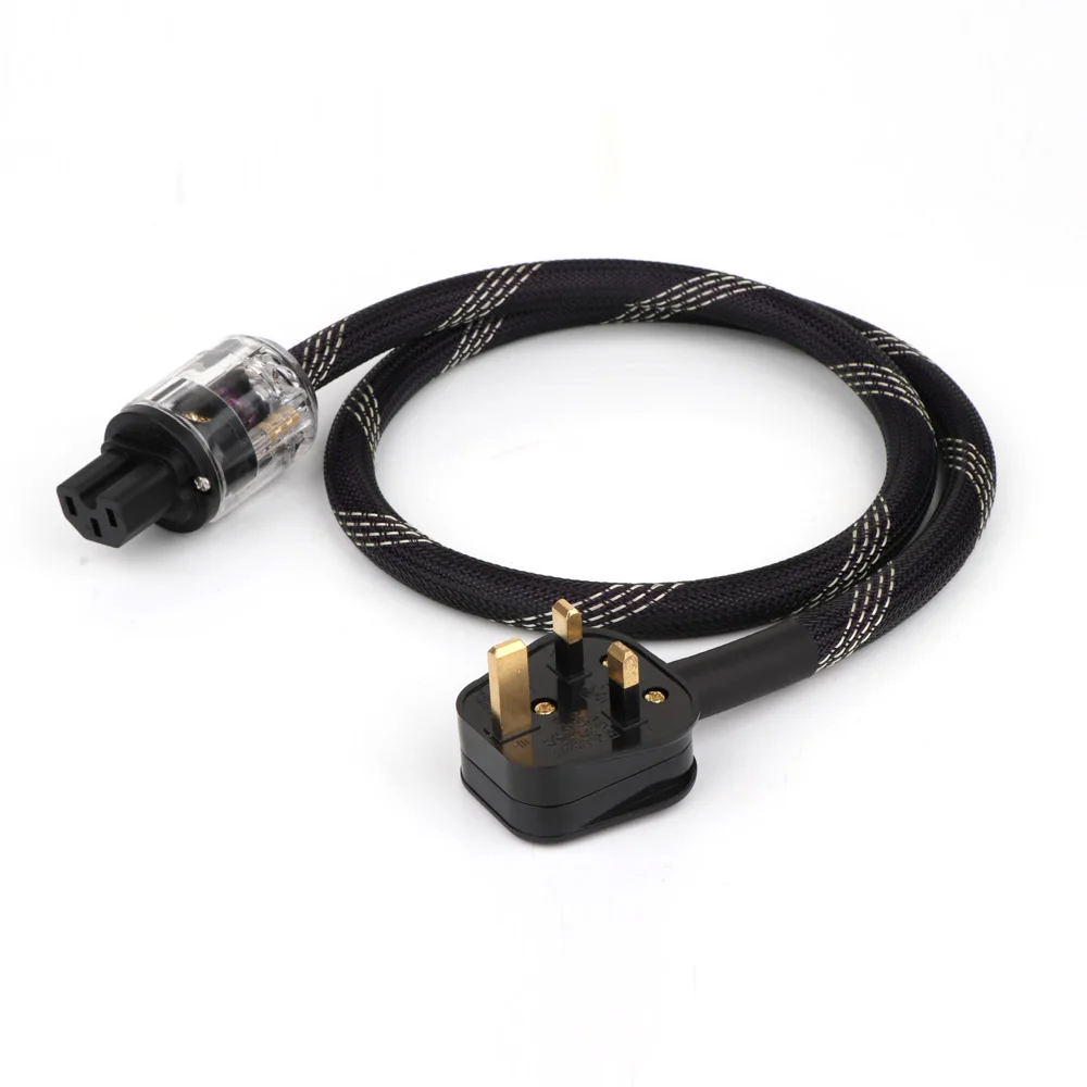 YTER AC-313Cu OFC, медный кабель питания стандарта Великобритании, Hi-Fi сетевой шнур, кабель электропитания с вилкой соединителя стандарта Великобритании