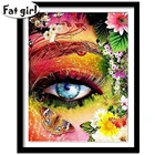 5D алмазная живопись, полная вышивка, круглая картина, мозаика, художественные аксессуары, цветочный глаз, Бабочка, Набор для вышивки крестиком, домашний декор