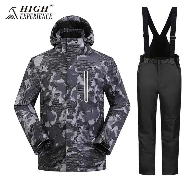grey black set Лыжный костюм сноуборд горнолыжный костюм мужской лыжный костюм мужской горнолыжный костюм лыжи зимний костюм горные лыжилыжные костюмы зимний костюм мужской костюм для сноуборда горнолыжные костюмы мужские горнолыжный - Цвет: grey black set