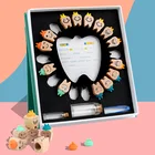 Деревянная детская коробка для хранения зубов коллекция для мальчиков и девочек Сувенирный чехол для младенцев милый подарок для детей сувенир