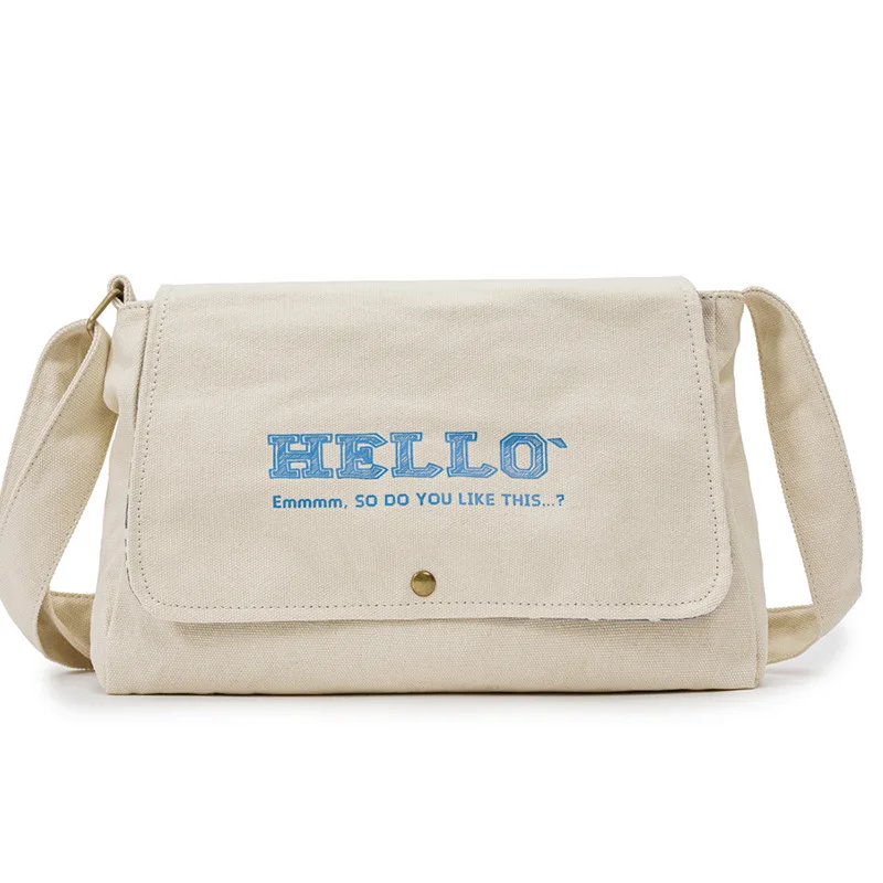 

THREEPEAS Casual Women Canvas Shoulder Crossbody Bags Simple Travel Messenger Handbag Student School Bag Trendy