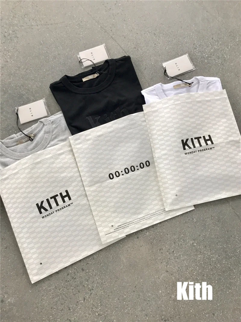 

2021 KITH New York T-shirt Men Women 1:1 High Quality Embroidery Logo KITH Tee Slightly Oversize Short Sleeve Heavy Fabric Tops