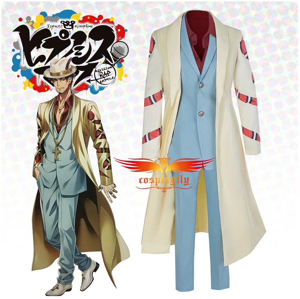 

Anime Voice Actor Division Rap Battle DRB Amayado Rei Cosplay Costume Adult Men Uniform Suits Trench Top Pants Hat Halloween