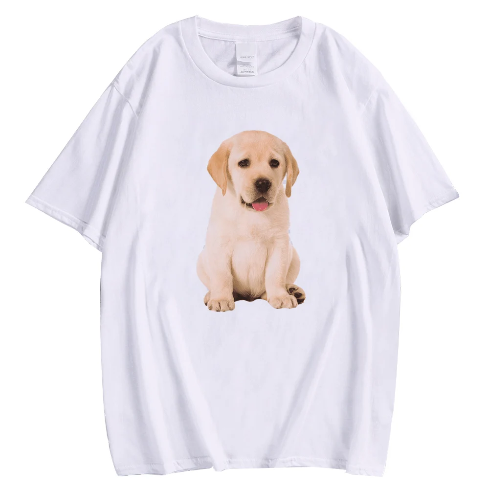 

CLOOCL Cute Labrador Puppies T-shirt 3D Graphic Smiling Labrador T-shirts Funny Animals Pullover Tops 100% Cotton Tees