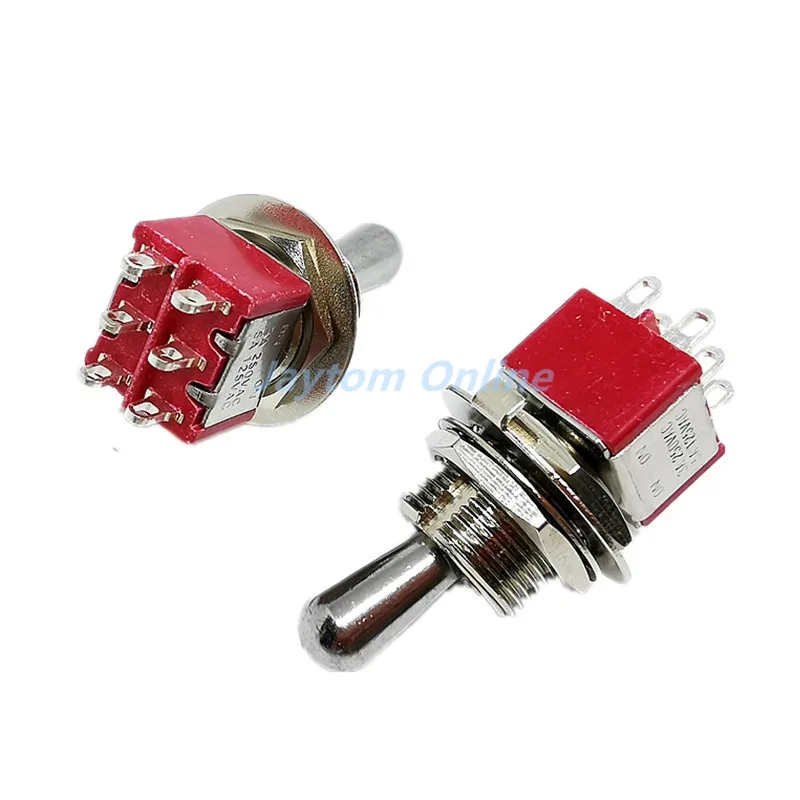 5 шт. Φ 12 мм ON DPDT 6Pin 2 T80 T Mini рычажный переключатель с короткой ручкой 3A 250VAC/5A