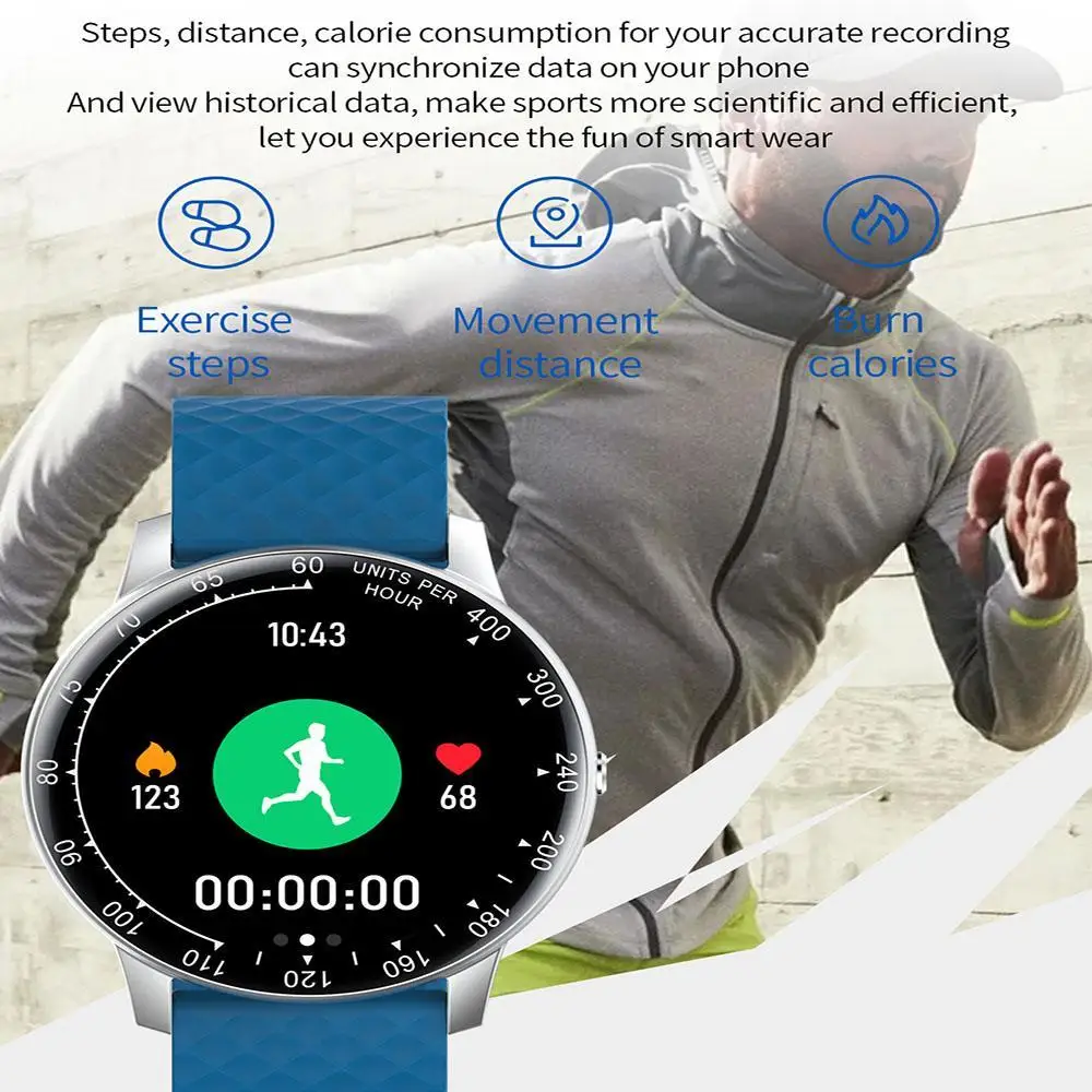 

H30 Smart Watch Men Women DIY Watchface Full Touch Fitness Tracker Heart rate Blood Pressure Smart Clock IP68 Waterproof watch