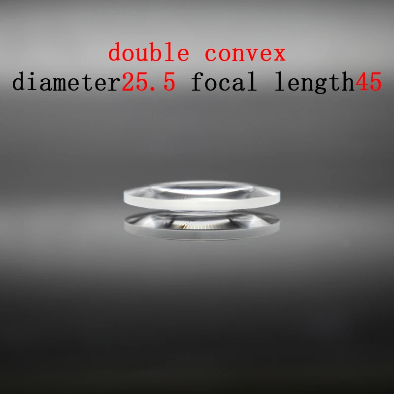 Диаметр 25 5 мм фокусное расстояние 45 оптическая двойная выпуклая линза Заводская