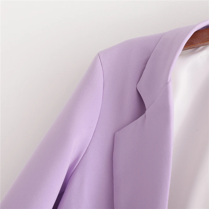 

Women's suit 2019 new autumn large size long solid color fashion suit temperament women's clothing M425