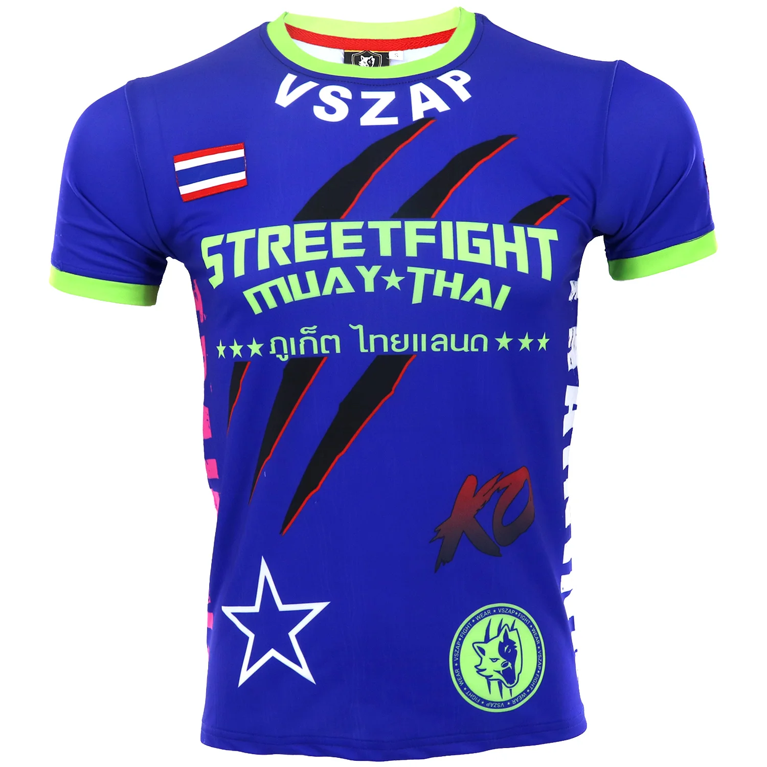 VSZAP MMA Муай Тай шорты для бокса Мужская Спортивная Футболка тренировочная одежда
