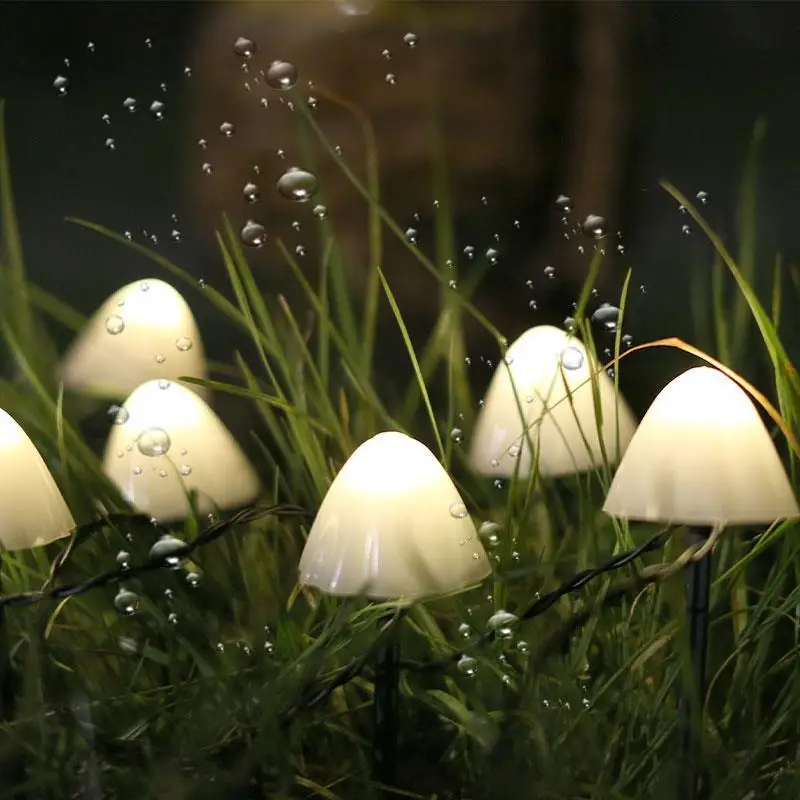 

Mushroom Lights LED Solar Ground Plug Light Garden Decoration Outdoor Waterproof String Light Garland Patio Light