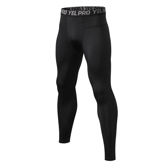 black Quick Dry Running Compression Pants Tights Men Breathable Mesh Patchwork Sports Leggings Fitness Sportswear Gym Skinny Trousers - Цвет: black