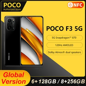 Global Version POCO F3 5G Smartphone 6GB 128GB / 8GB 256G Snapdragon
870 Octa Core Mobile Phone 6.67"120Hz E4 AMOLED Display