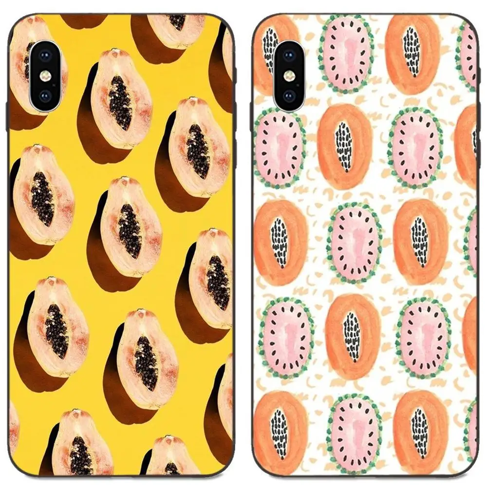 Фруктовый вектор Papaya для Apple iPhone 11 X XS Max XR Pro 4 4S 5 5S SE 6 6S 7 8 Plus уникальный дизайн