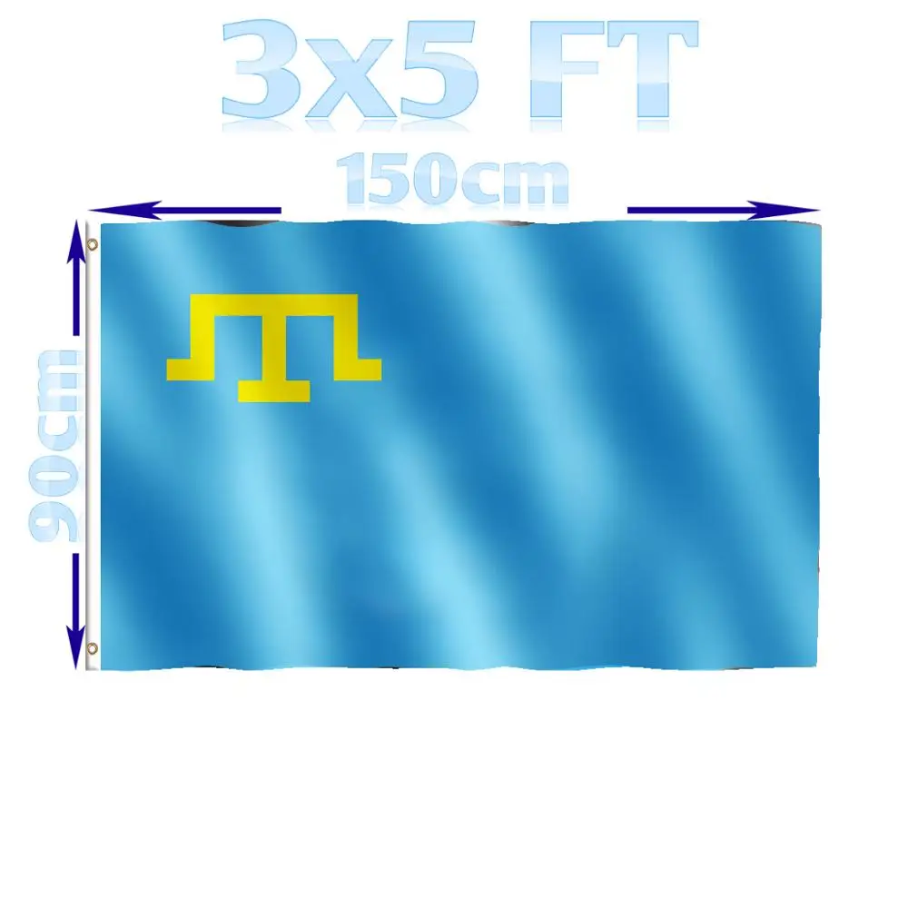 BENFACTORY Store 3x5 футов Крым татары Украина CRW флаг однослойный 100D полиэстер с