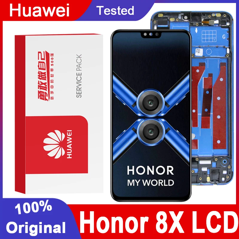 100% оригинальный 6 5 ''сменный дисплей для Huawei Honor 8X ЖК с сенсорным экраном и