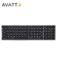 avatto fk328 portable mini folding wireless bluetooth keyboard with numeric keypad for windows android ios tablet ipad phone