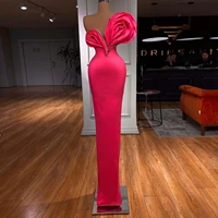 red exquisite simple evening dress floor length strapless ruffle women dress photography dubai prom dress custom made plus size