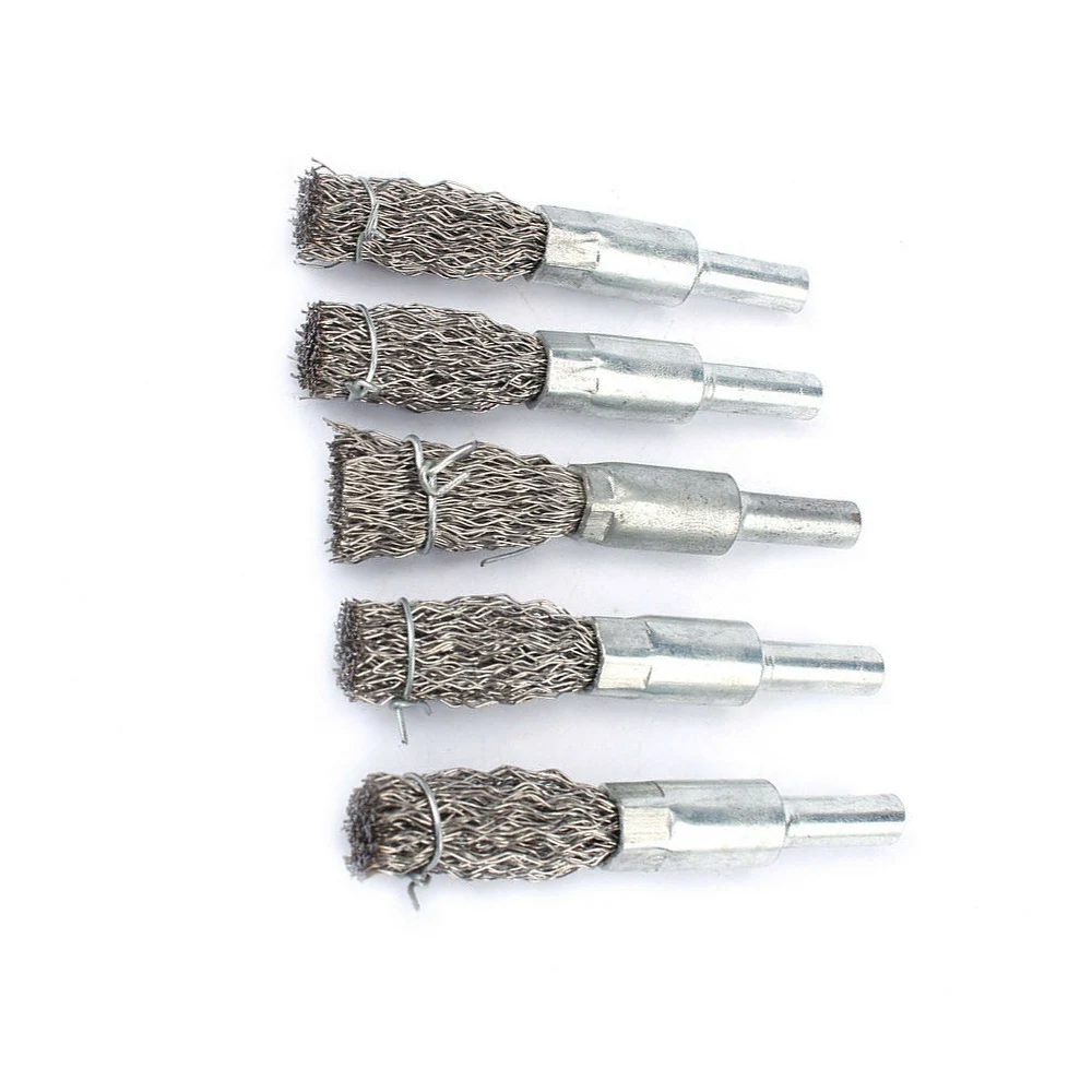 5 шт. полировочные колеса из нержавеющей стали проволока Концевая щетка для