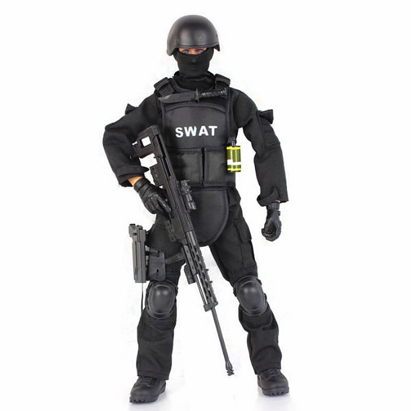 

30CM Eating Chicken Police Soldier Model Toy NB06 1/6 PVC Creative Model Police Joint Actionable Boy Gift Military Model