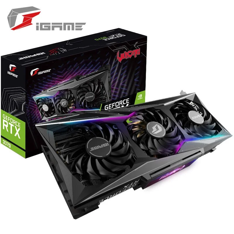 Красочная игровая видеокарта GeForce RTX 3070 Vulcan 8G 1725 МГц киберпанк 2077 E экстремальных