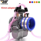 Впускной коллектор ZS Racing 45 мм, КАРБЮРАТОР резиновый переходник для карбюратора Keihin PWK 34 мм, 36 мм, 38 мм, 40 мм, 42 мм