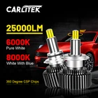 Светодиодные фары H7 25000LM 360 градусов CSP светодиодный 9012 HIR2 H1 H11 H4 H8 H9 9005 HB3 9006 HB4 4300K 6000K 8000K автомобильный драйвер