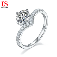 i souled m38b brand womens jewelry multiple moissan diamonds fashion rings set platinum plated solid s925 sterling silver