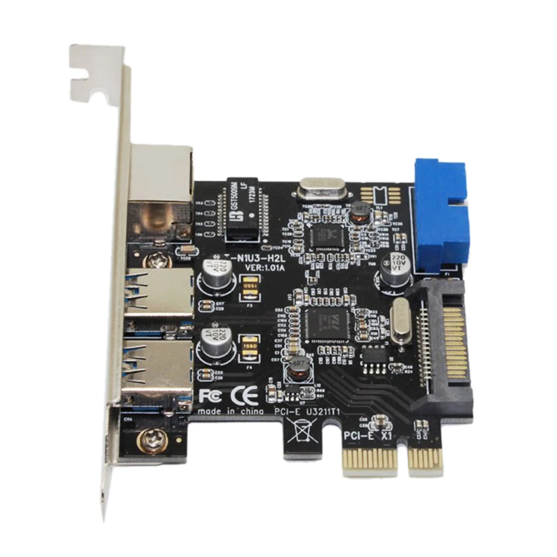 

USB 3.0 Ethernet Network Card Adapter 3 Port USB HUB 10/100/1000 Mbps PCI-E to RJ45 Gigabit Network LAN Adapter