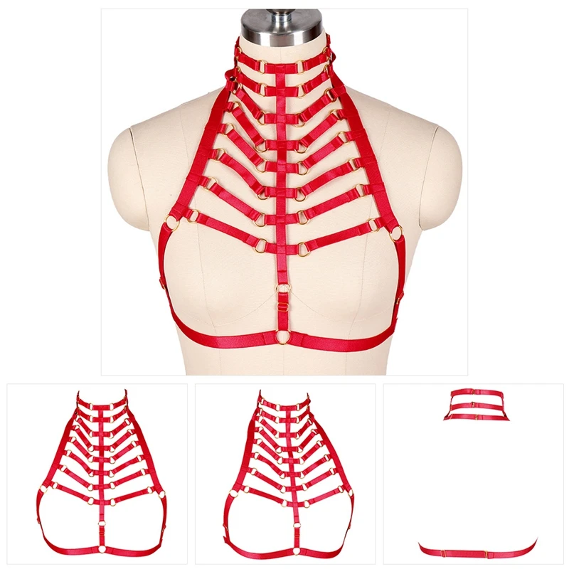 

1PC Sexy Ladies Hollow Out Body Bondage Lingerie Cage Harness Bra Bandage Tops Push Up Bralette Bustier Womens Sport Underwear