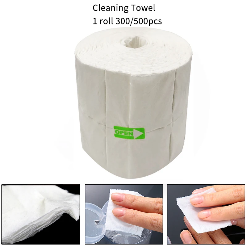

500Pcs Thicken White Nail Wipe Pad 12 floors Nail Polish Gel Remover Wipes Soft Nail Art Tips Manicure Clean Tool Wipe Pads