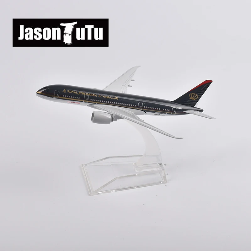 Модель самолета JASON TUTU 16 см Королевский иорданский Боинг 787 модель Литые