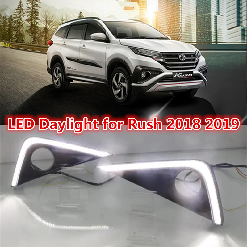 2 шт. Светодиодный дневной ходовой светильник для Toyota Rush 2018 2019 автомобильные