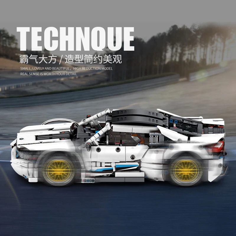 

Technique Racing Building Blocks MOC Simulation White i8 Super Sports RC Car Model Bricks Kids Toys Boyfriend Gift for 8603
