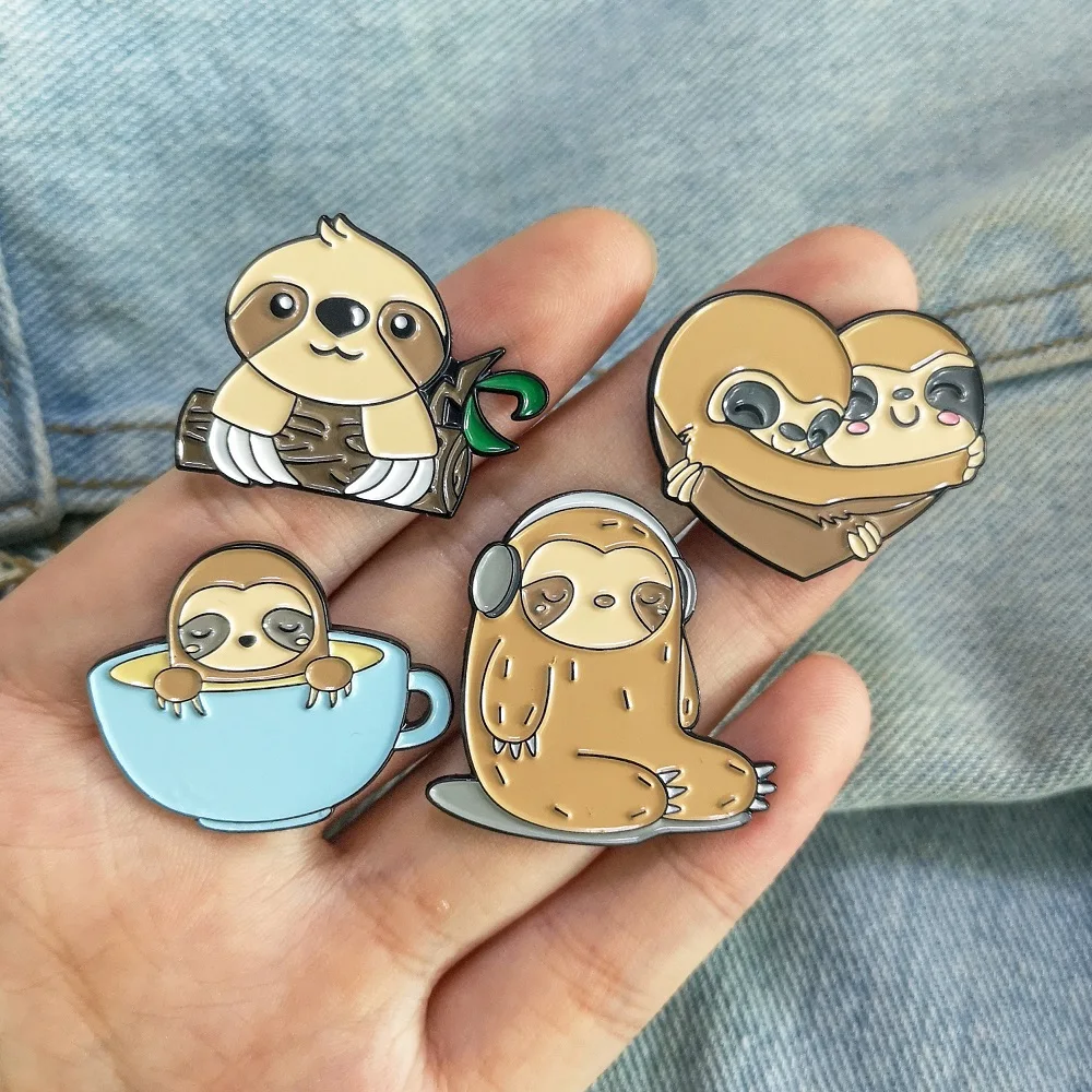 Очаровательная Милая генилая коала булавка торт ленивое животное вспышка эмаль