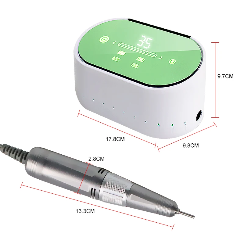 

60W Nail Drill Machine for Manicure 35000RPM Electric Nail File LED Display Nail Tools Manicure Machine Nail Drill Bits Polisher