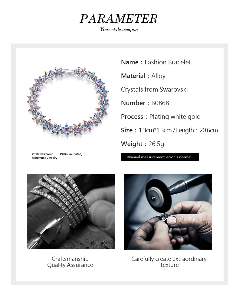 Cdyle, украшенные кристаллами Swarovski, браслеты, шарм, австрийские кристаллы, цветок, браслеты, Модные женские ювелирные изделия, лучшие подарки
