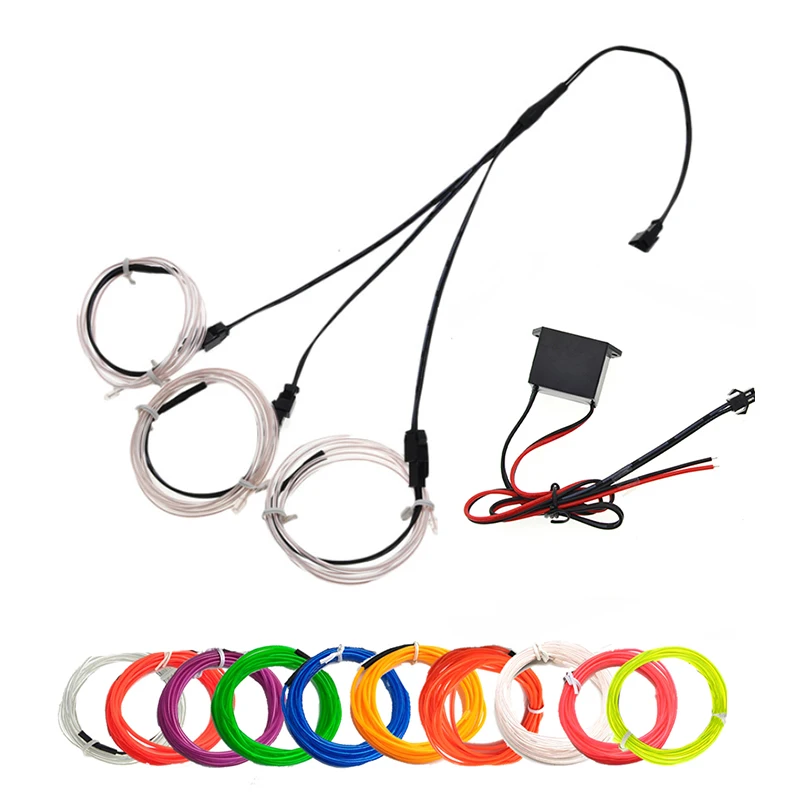 

EL провод с неоновым светом наборы с 12 В контроллером инвертор 5 на 1 метр (3 фута) провод для рождества, черная подсветка, украшение «сделай сам...