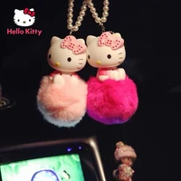 hello kitty car rhinestone kt cat ornaments car pendants car pendants cute rearview mirror pendants