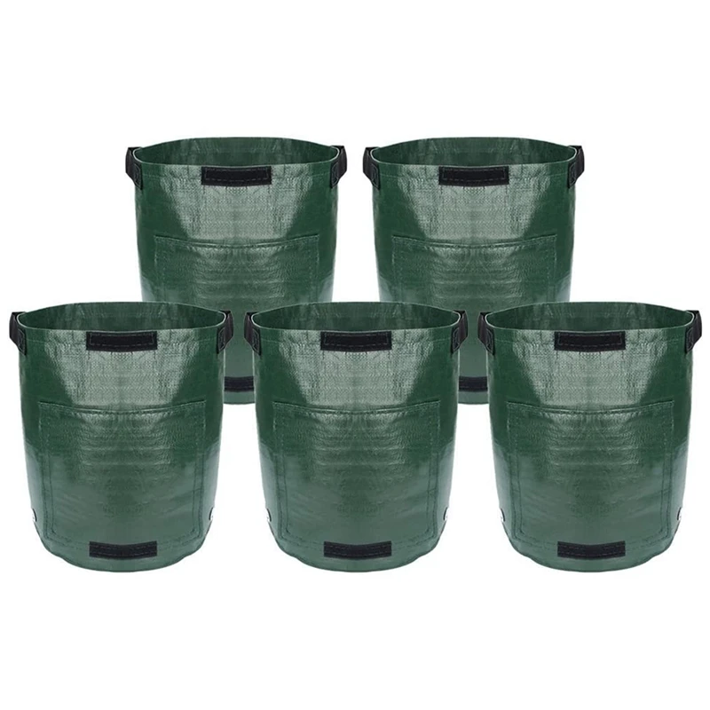 

5 пакетов мешков для посадки картофеля, 7 галлонов водонепроницаемого полиэтиленового садового овоща для посадки картофеля, моркови