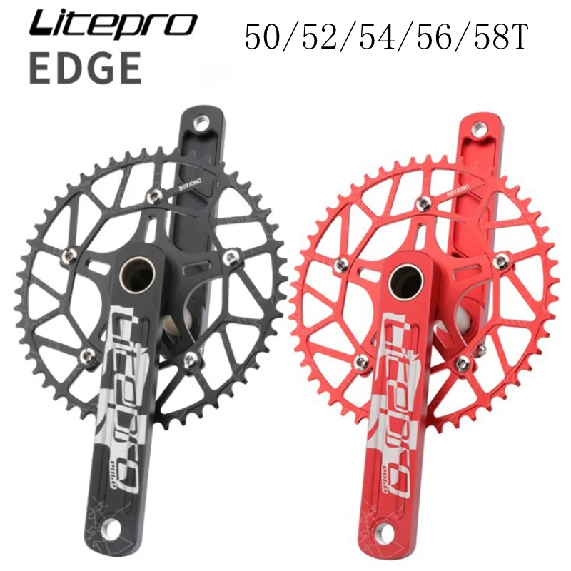 Litepro полый все в одном Кривошип края складной велосипед 412 модифицированный 50T 56 58T