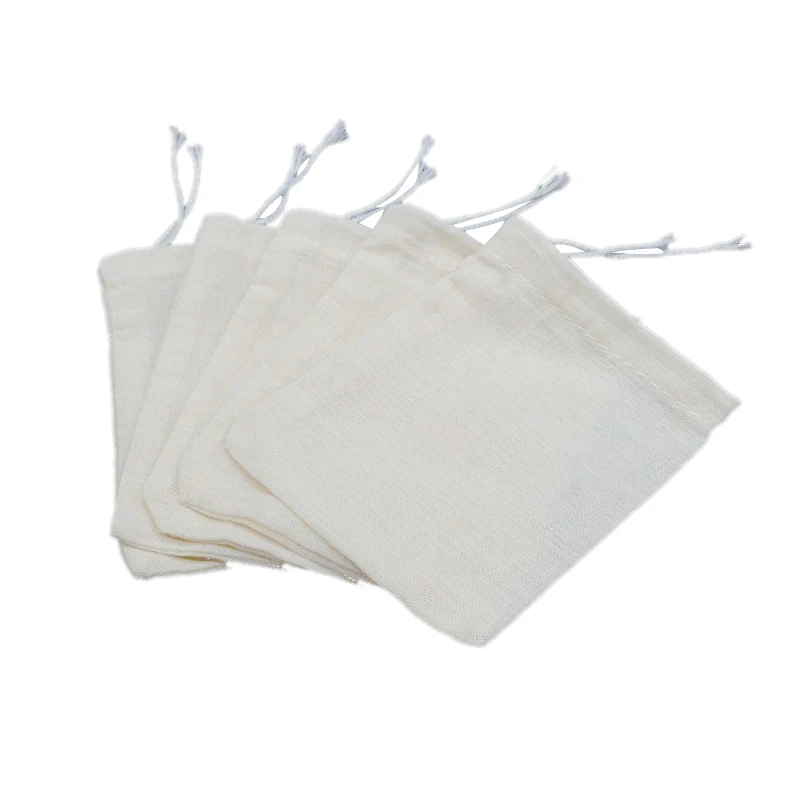 

Cheesecloth Tea Filter Strainer Bags Muslin Drawstring Straining Tea Bags Loose Leaf Tea for Home Kitchen Office Travel