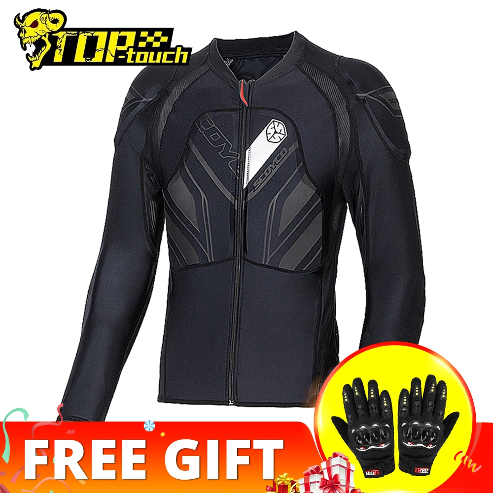 

SCOYCO Men Motorcycle Jacket Motocross Protection Protective Gear Jacket Motorcycle Armor Racing Body Armor Black Moto Armor
