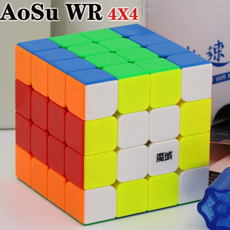 Волшебный куб, головоломка, MoYu Yuhu AoSu WR WRM 4x4x4, 4x4 Магнитный неодимовый магнит Профессиональный Скорость Куб обучающий игрушки для игры - Цвет: AoSu WR