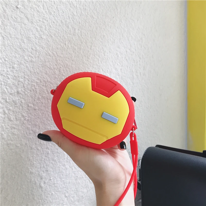 Кошелек для монет с героями мультфильмов мстители Железный человек чехол ключей