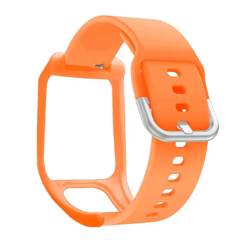 Orange Против царапин силиконовые замена наручные часы ремешок браслет для TomTom ADVENTURER/Runner 2 3/Spark 3 доступ к спортивным часам - Цвет: Orange