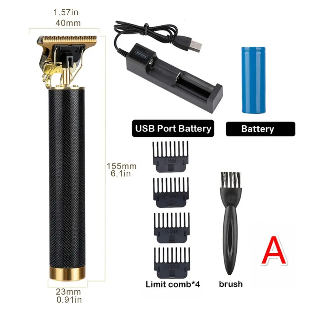 

Professional Hair Clipper USB Rechargeable Cutting Machine Hair Electric Hair Barber Hair Trimmer For Men