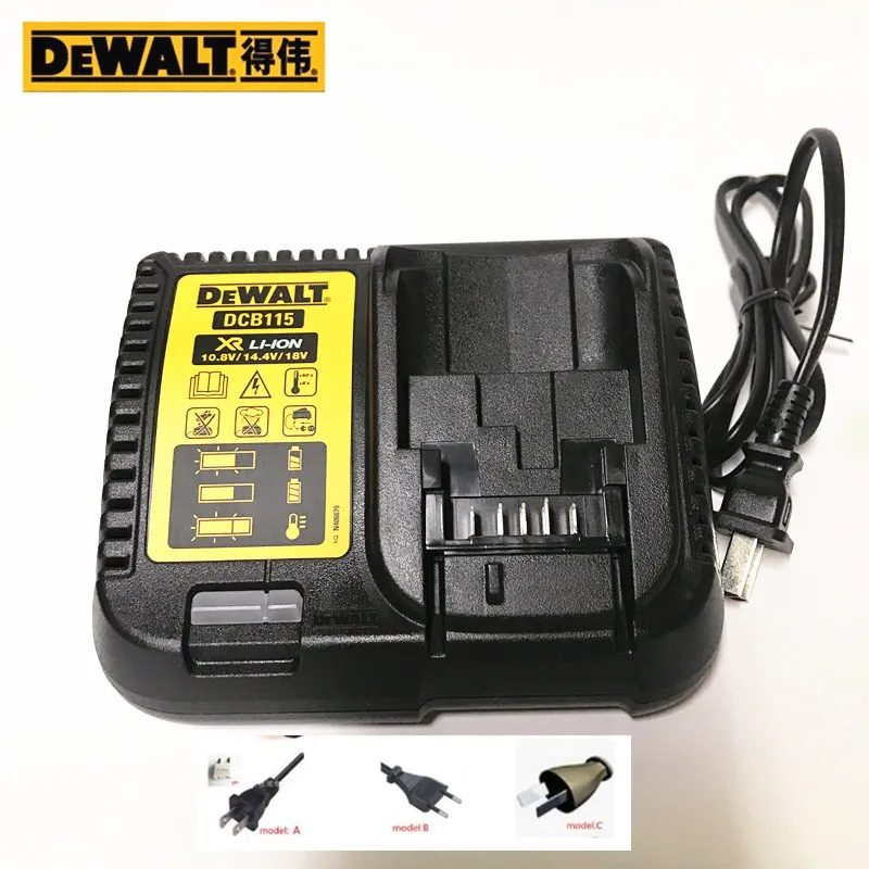 Зарядное устройство DCB115 220 240 В для DEWALT DCH133 DCD996 DCD995 DCD991 DCD990 DCD796 DCD795 DCD790 DCD785 DCD777 DCD735