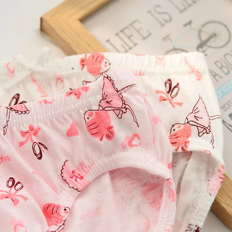 5pcs/pack Fashion Underpants for Girls Cotton Briefs Cartoon Kids Underwear toddler Panties High Quality Children Shorts | Мать и ребенок