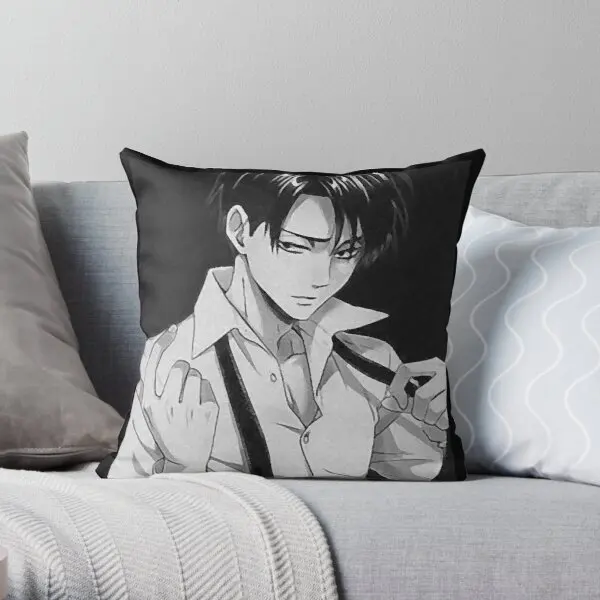 

Levi Ackerman AoT Soft Decorative Throw Pillow Cover for Home Pillows NOT Included